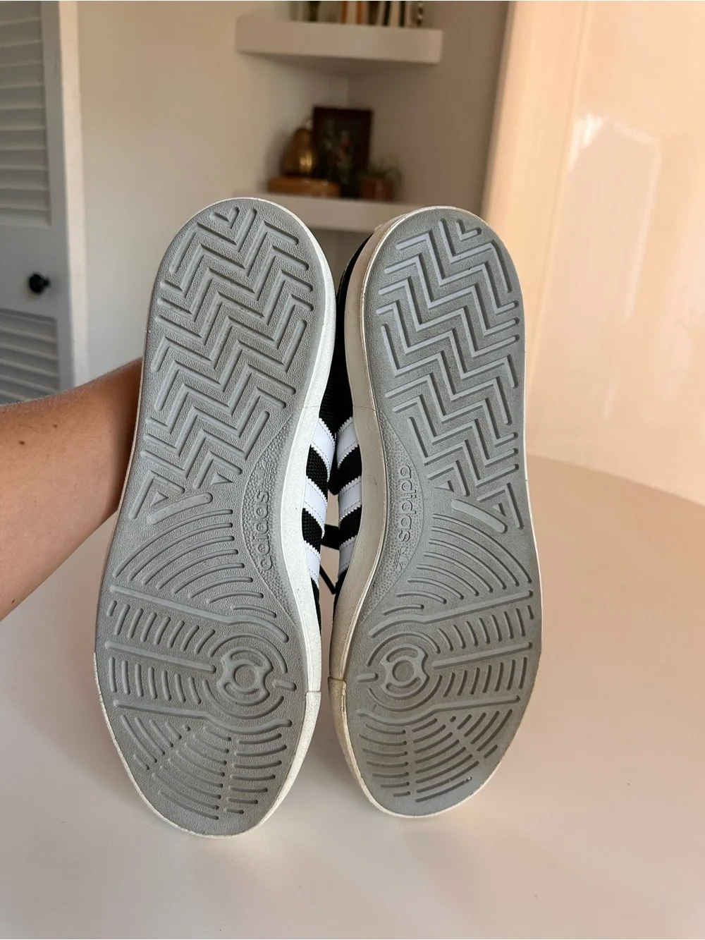 Adidas Nora Black & White Low-Top Skate Sneakers Size 11
